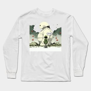 Peace on Earth No. 3: Goodwill Toward Humans "Was Santa Claus Real?" on a Dark Background Long Sleeve T-Shirt